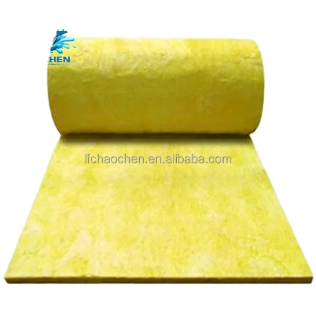  Thermal Insulation Glass Wool 50kg/m3 Fireproof Fiberglass Waterproof Roll With Alum