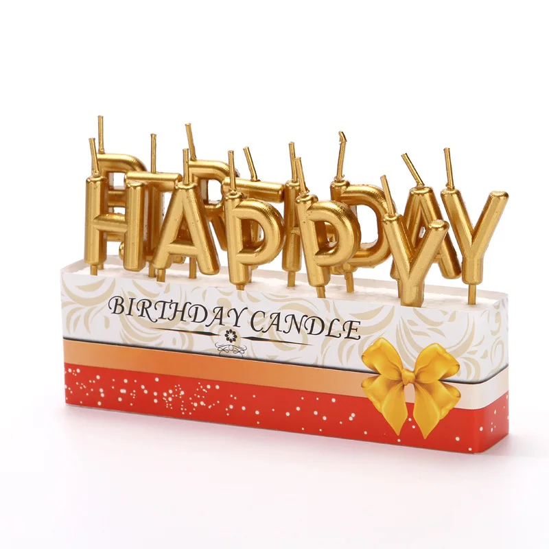 Wholesale themed alphabet shaped letter happy birthday candle