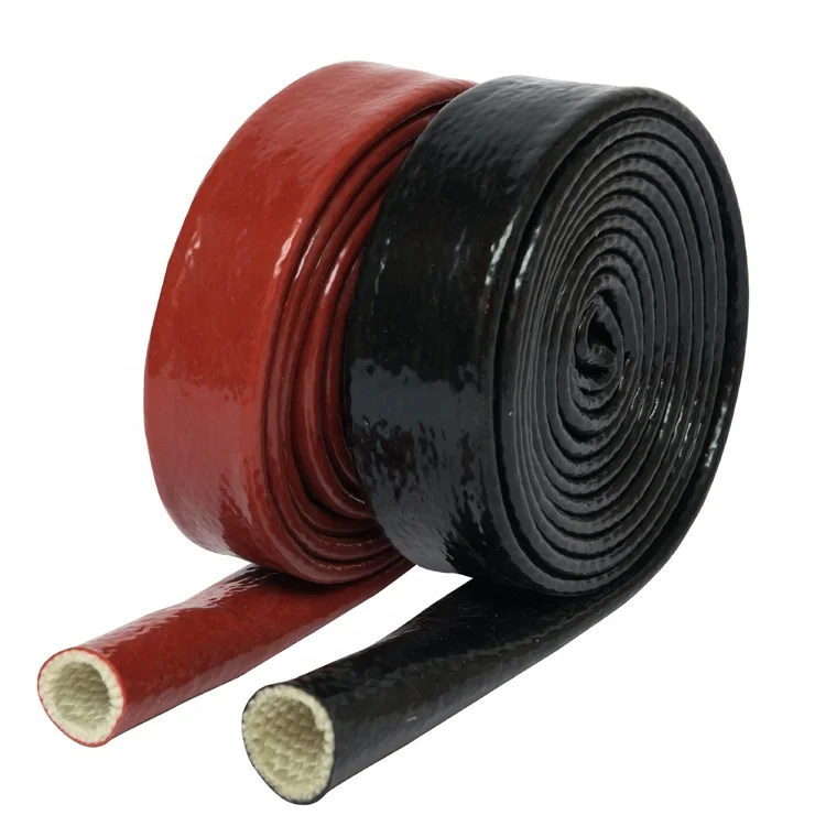 Heat Resistant Silicone Coated Fiberglass Heat Isolation Fire Resistance Fire Sleeve