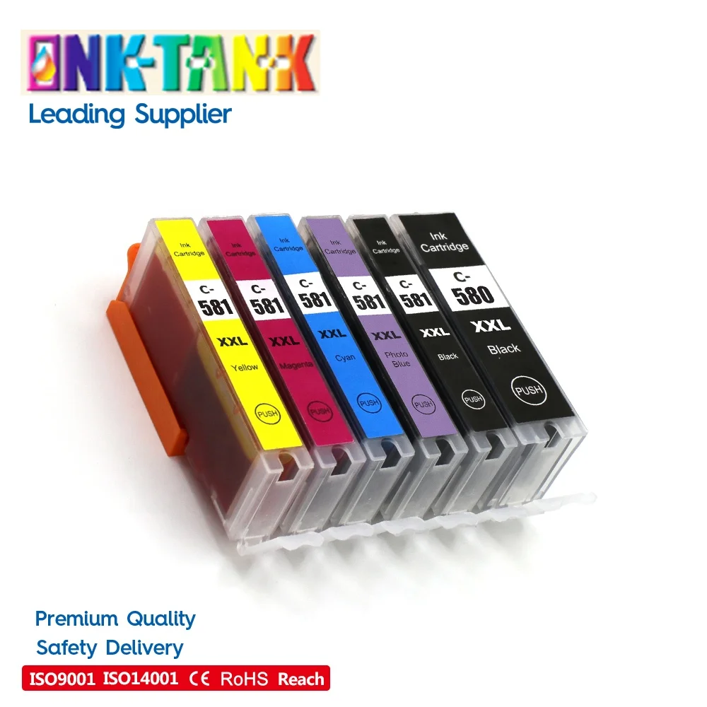 INK-TANK 580 PGI-580 PGI580 PGI-580XXL 581 CLI-581 CLI-581XXL Премиум Совместимый струйный картридж с чернилами для Canon TS8250