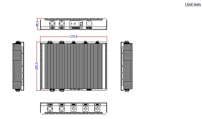 
Industrial Rugged laptop Compact Computer over IP65/IP67 waterproof mini box pc 