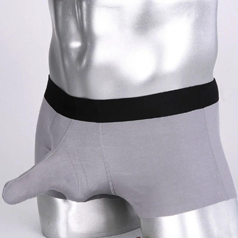 Новинка Мужское нижнее белье на заказ из модала хлопка и спандекса большого размера мужское сексуальное нижнее белье с большим и длинным слоном