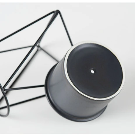 Wholesale Nordic Triangle Iron Simple Fleshy Iron Frame Tabletop Vase