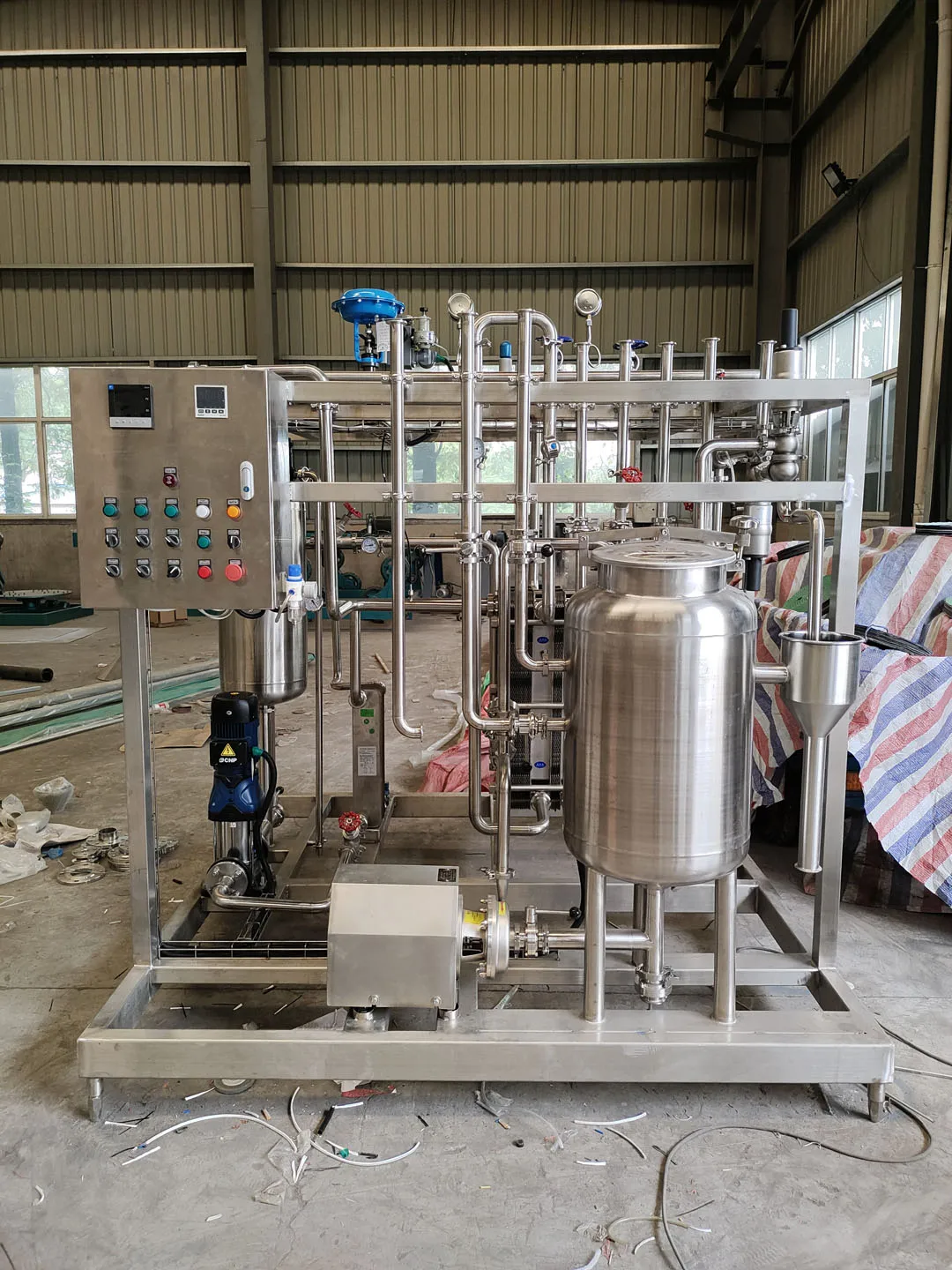 HTST pasteurizer integrated machine for tea drink uht milk sterilizer