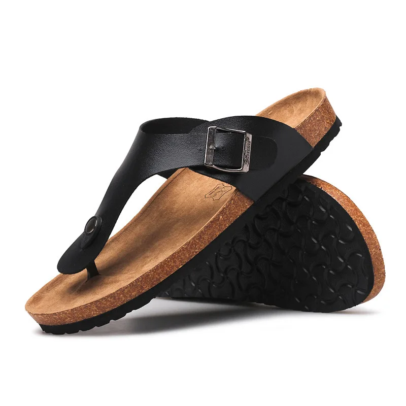 
Qibu High Quality Men And Women Summer Cork Foot bed Sandal Outdoor COrk Slippers 