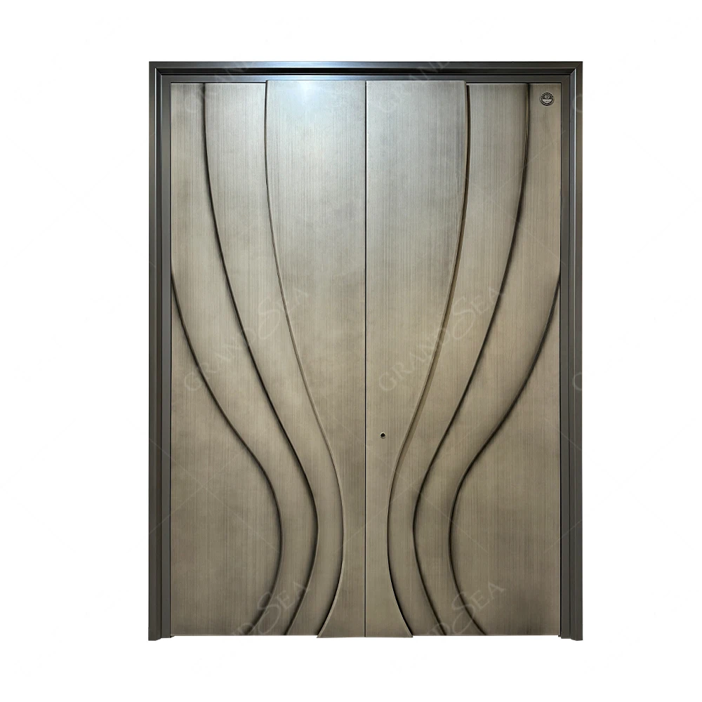 Spain Luxury Palace Bulletproof Fireproof Security Main Front Entrance Armoured Security Steel Door For Front
