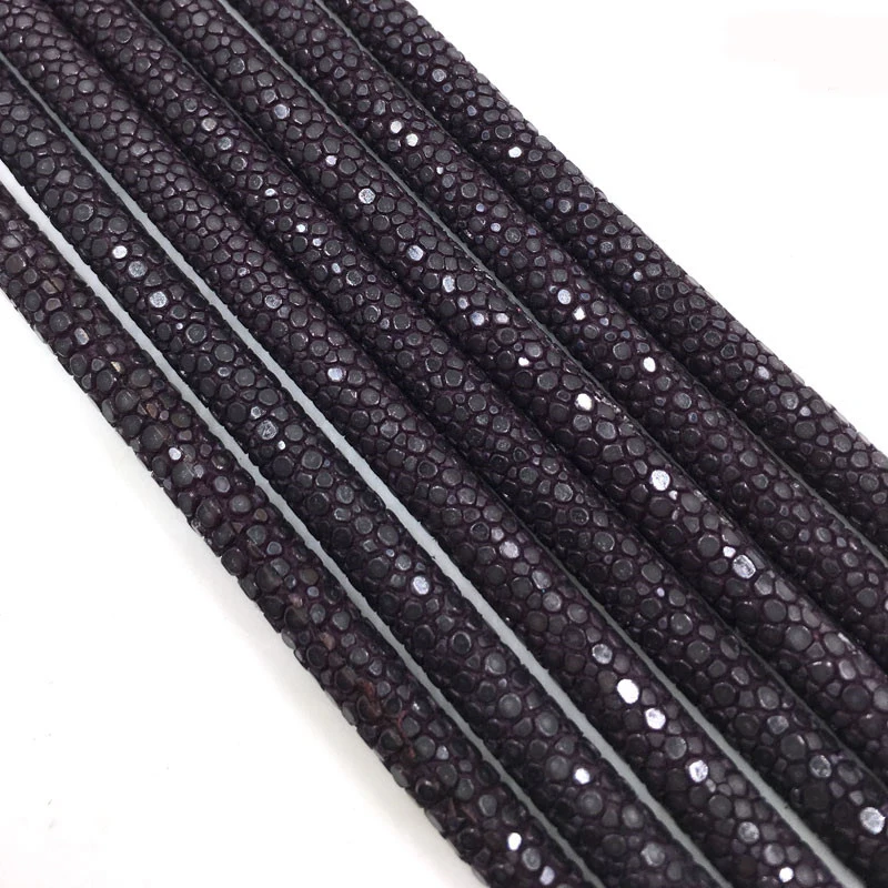 Wholesale Original Quality Assured Genuine Polished Customized Size Round Stingray Leather Cord For Luxury Bracelet making