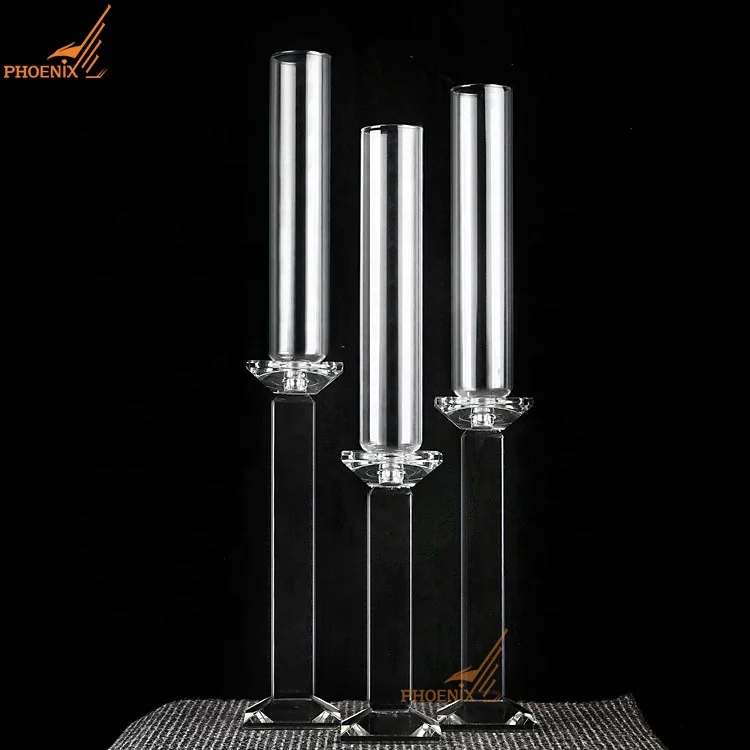 Романтический свадебный обеденный декор, хрустальные подсвечники, свадебные настольные украшения, оптовая продажа подсвечников