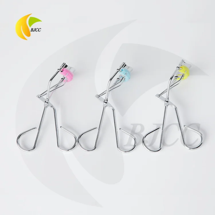 New Design High Quality Portable Beauty Diamond Rose Gold Wide Stainless Steel False Eyelash Tool Vendor Lash Curler With Brush