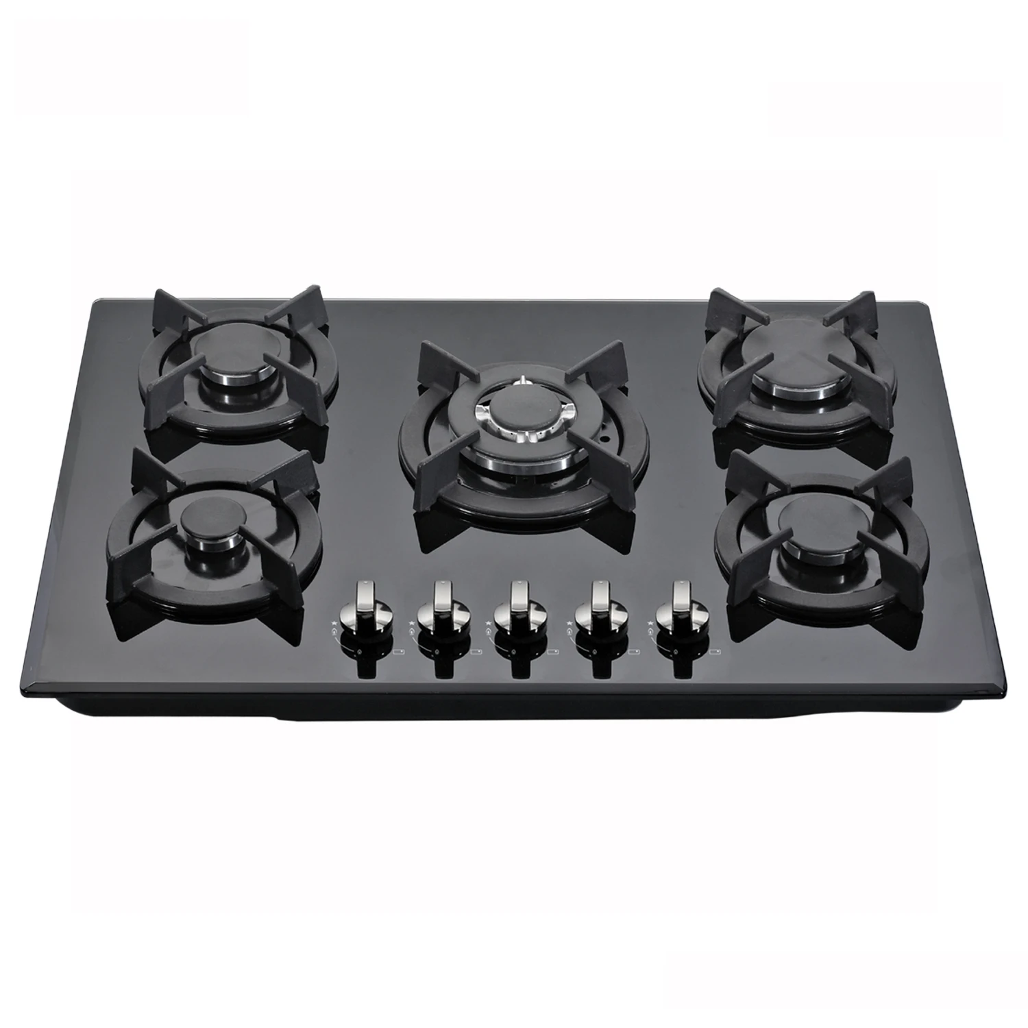 Hot Sale Kitchen Appliance Tempered Glass Gas Hob Built In Gas Stove 5   Burner Gas Cooker