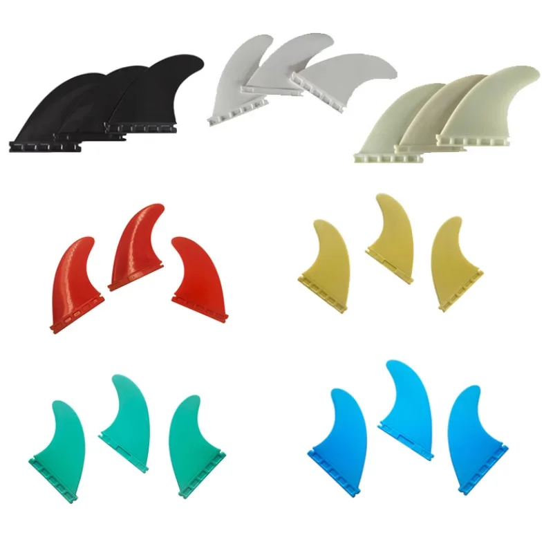 Wholesale SUP Paddle Board Tail Rudder Fin Left Middle Right A Set of 3 Colourful Surfboard Fins