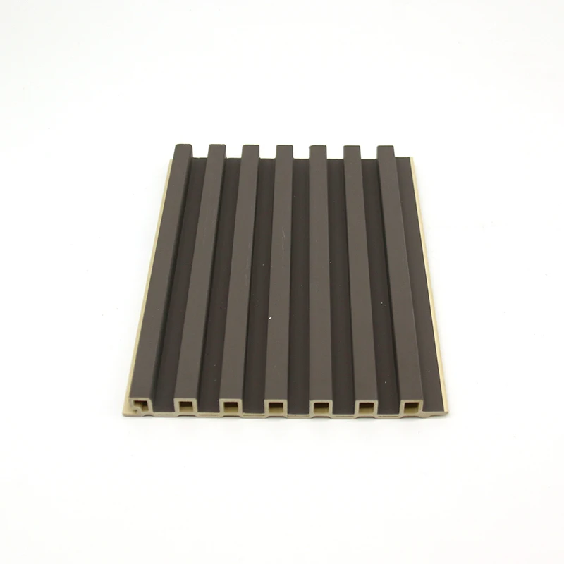 Factory Indoor Decor Wood Plastic Composite Pvc Coating Cladding Fluted Wall Board Wpc Interior Wall Panel