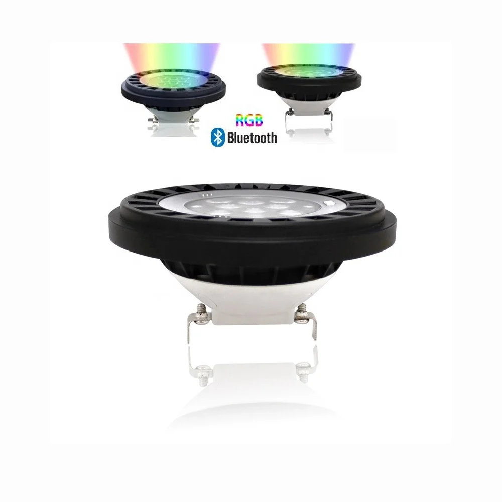 Dimmable RGB Blue-tooth Control AR111 lighting fixtures G53 led spot light 13W IP67 waterproof outdoor Landscape PAR36  lamp