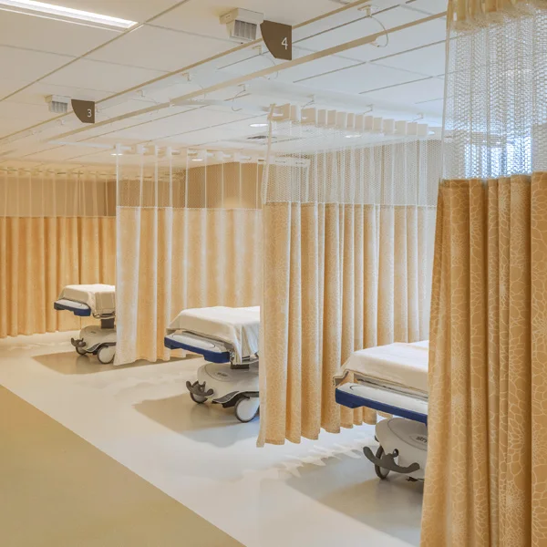 High Quality Ceiling Curved Hospital Curtain Tracks Rails Bed Curtain Hospital Curtain