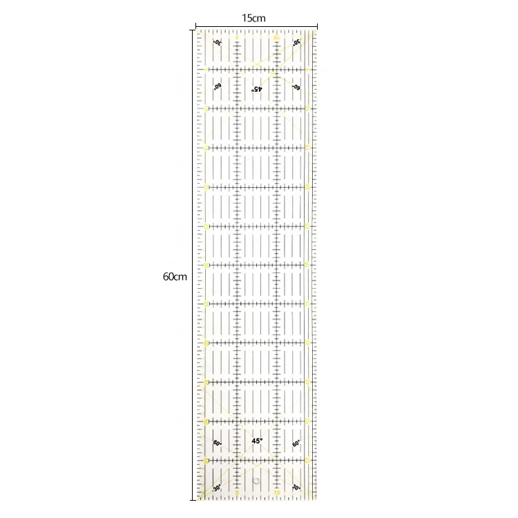 15*60 cm Non Slip Custom Acrylic Ruler for Sewing