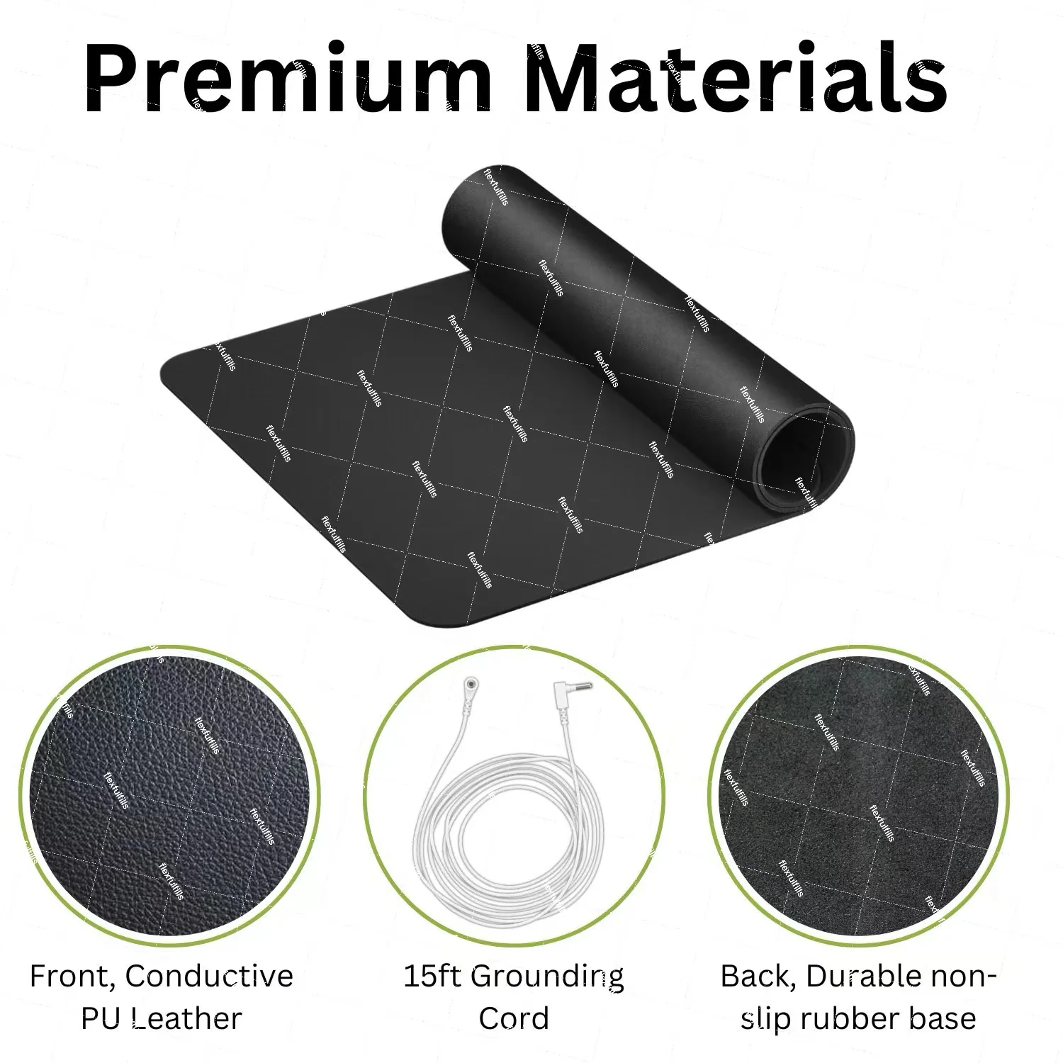 ESD 33*60cm Earthing Mat for Vital Grounding & Protection Exercise & Training Mats