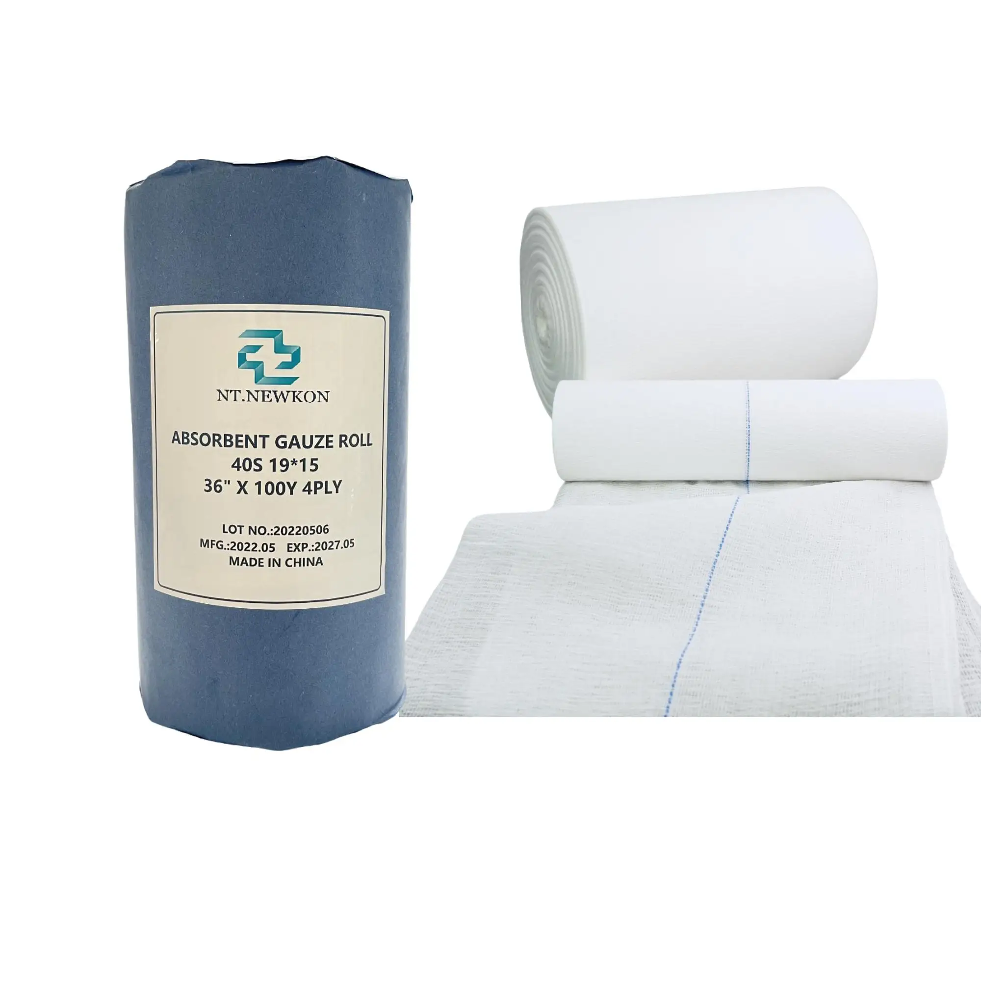 100% cotton medical absorbent gauze roll hydrophilic gauze with x-ray detectable and 1.5kg gauze roll