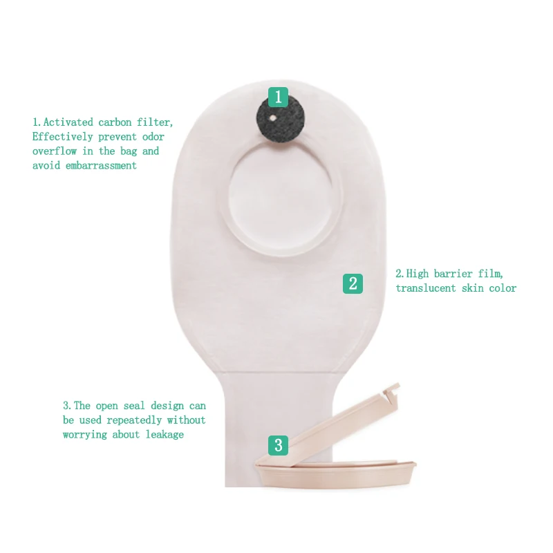 Pouch of Ostomy 2 Pise Colostomy Bag Size 60 mm