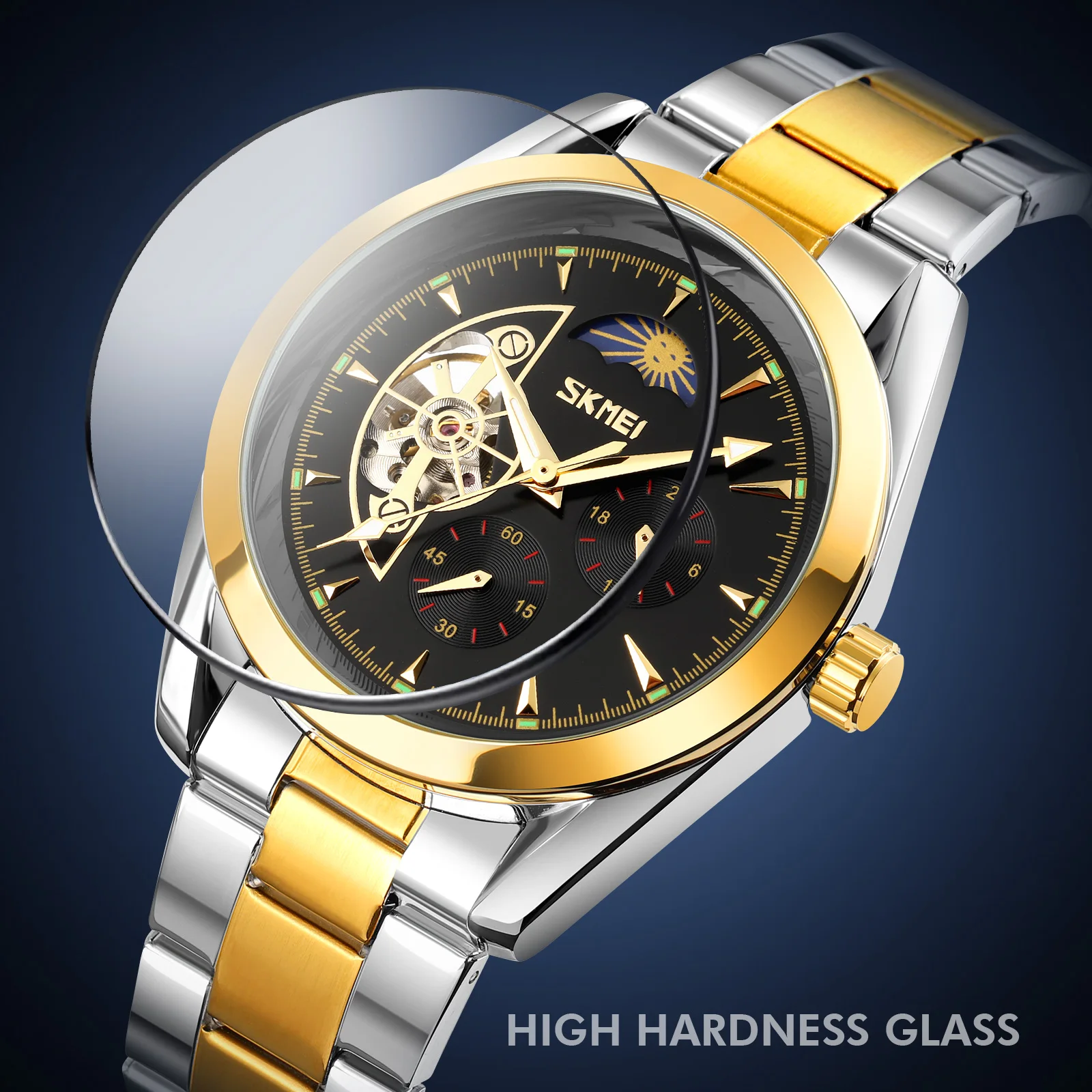 2021 New Arrival Skmei 9237 Factory Price mechanical watch Water water Resistant stainless steel automatic mechanical watch