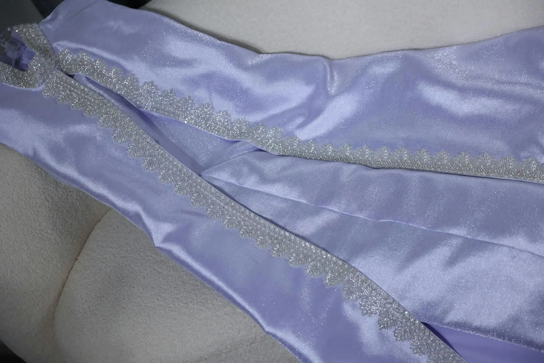 Ruolai  ASA-SS96  Elegant Arabic Lillac Evening Dresses with Detachable Cape Luxury Rhinestone Dubai  Wedding Party Gowns