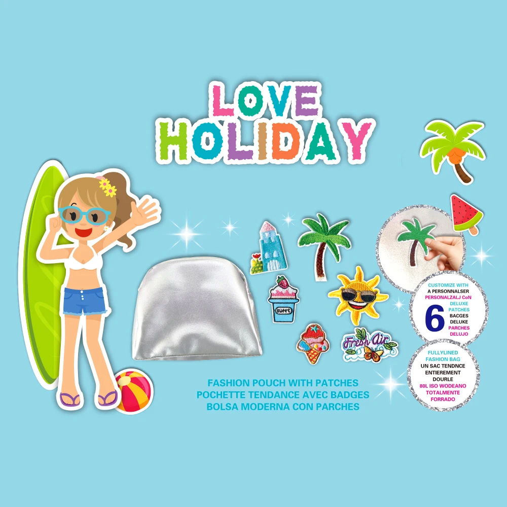 Custom Wholesale New DIY Unicorn Colorful Kids Pouch Bags With Patches Children Creative Craft Kit