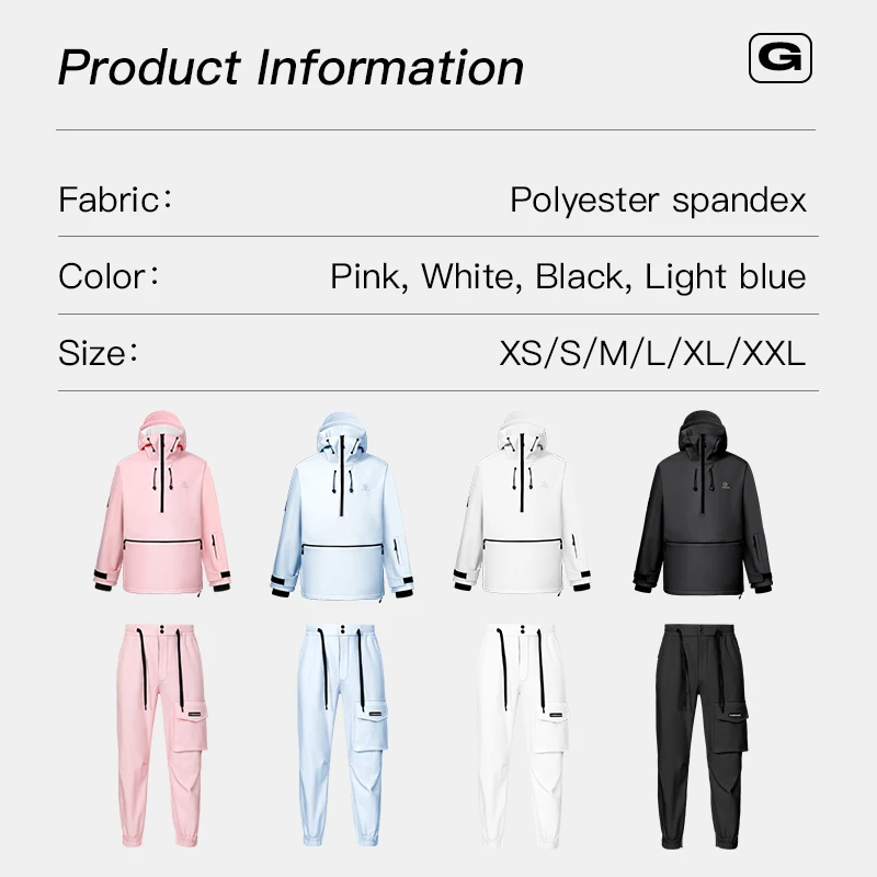 REXCHI HXF03 Wholesale Outdoor Sports Windproof Ski Jacket Pants Ski Suits Warm Thick Waterproof Skiing Snow Suits