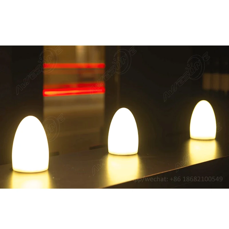 led masa lambasi 15cm glowing bullet shape table light for wedding centerpiece