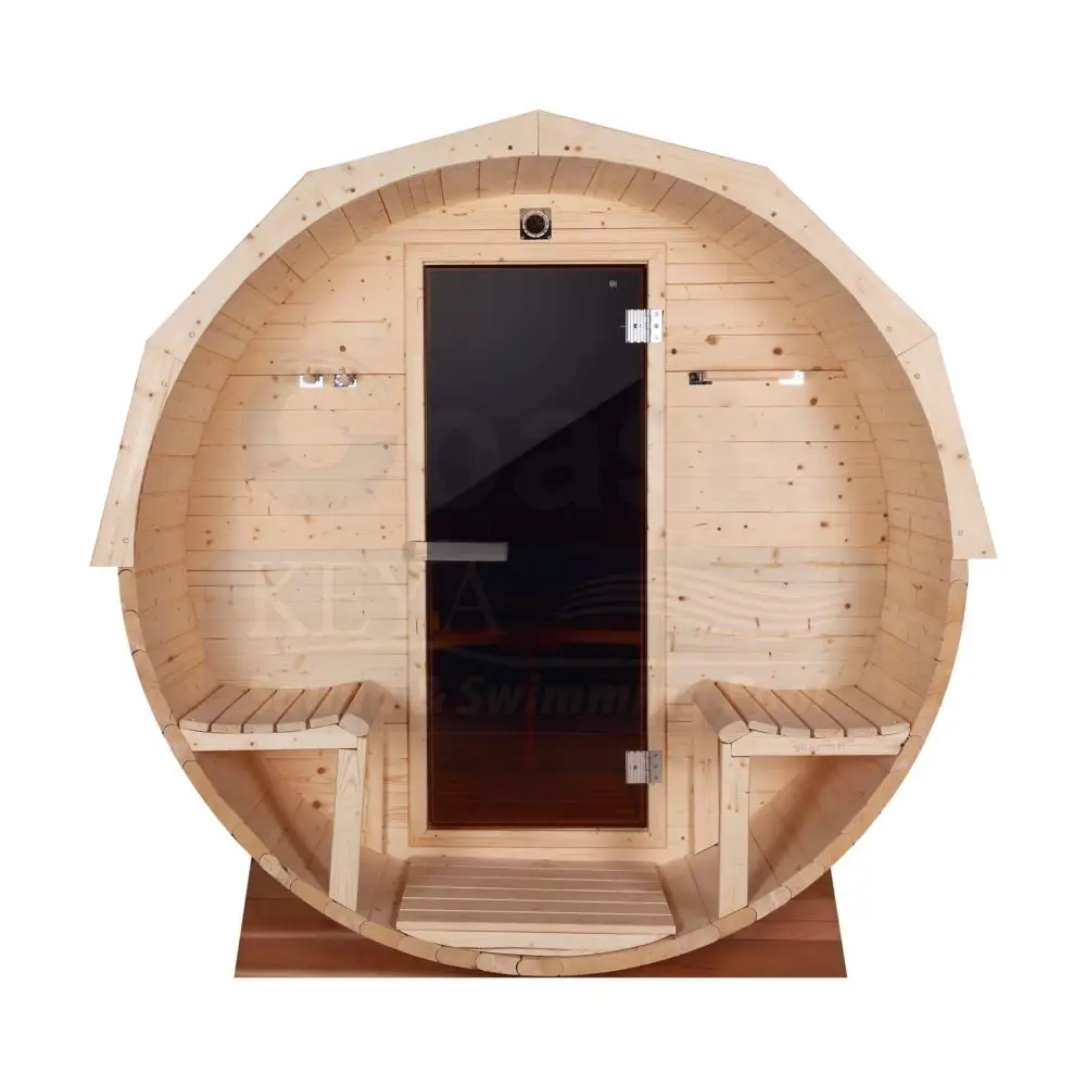 Factory Custom Size Luxury Red Cedar Or White Cedar Garden Outdoor Barrel Traditional Dry Steam Sauna Room