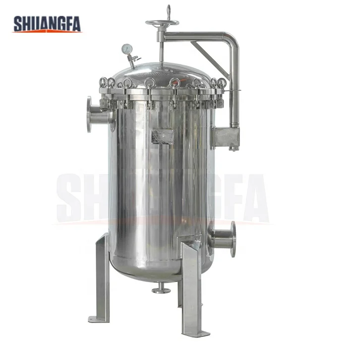 Stainless Steel Bag Filter Machine, Large Flow Multi-bag Filter Housing For Juice, Wine,Milk Filtration