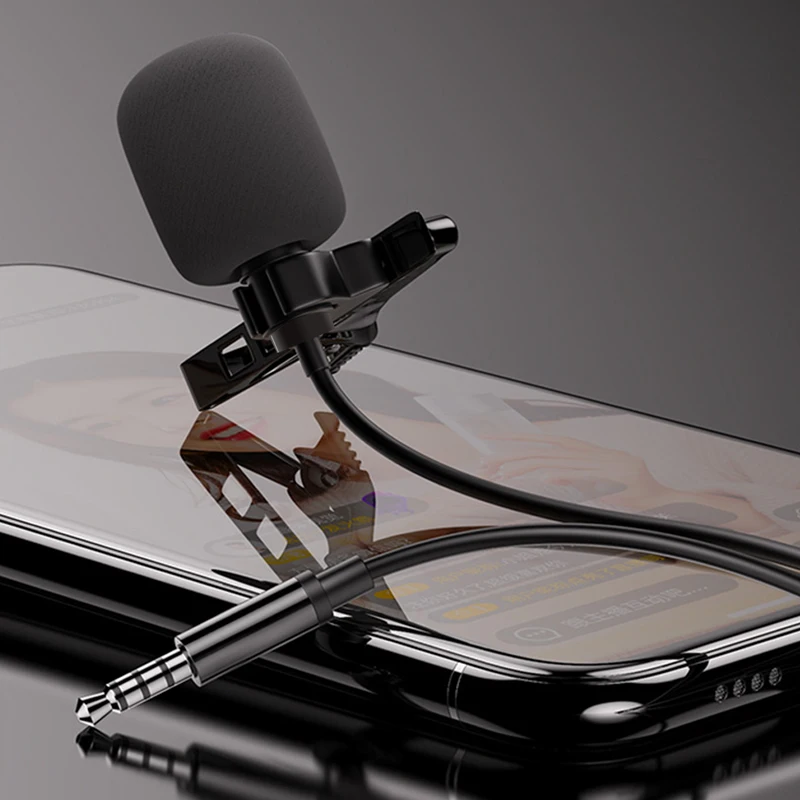KAKU Manufacturer New 3.5mm Portable lapel microphone for meeting/live/interview/online class recording Speak