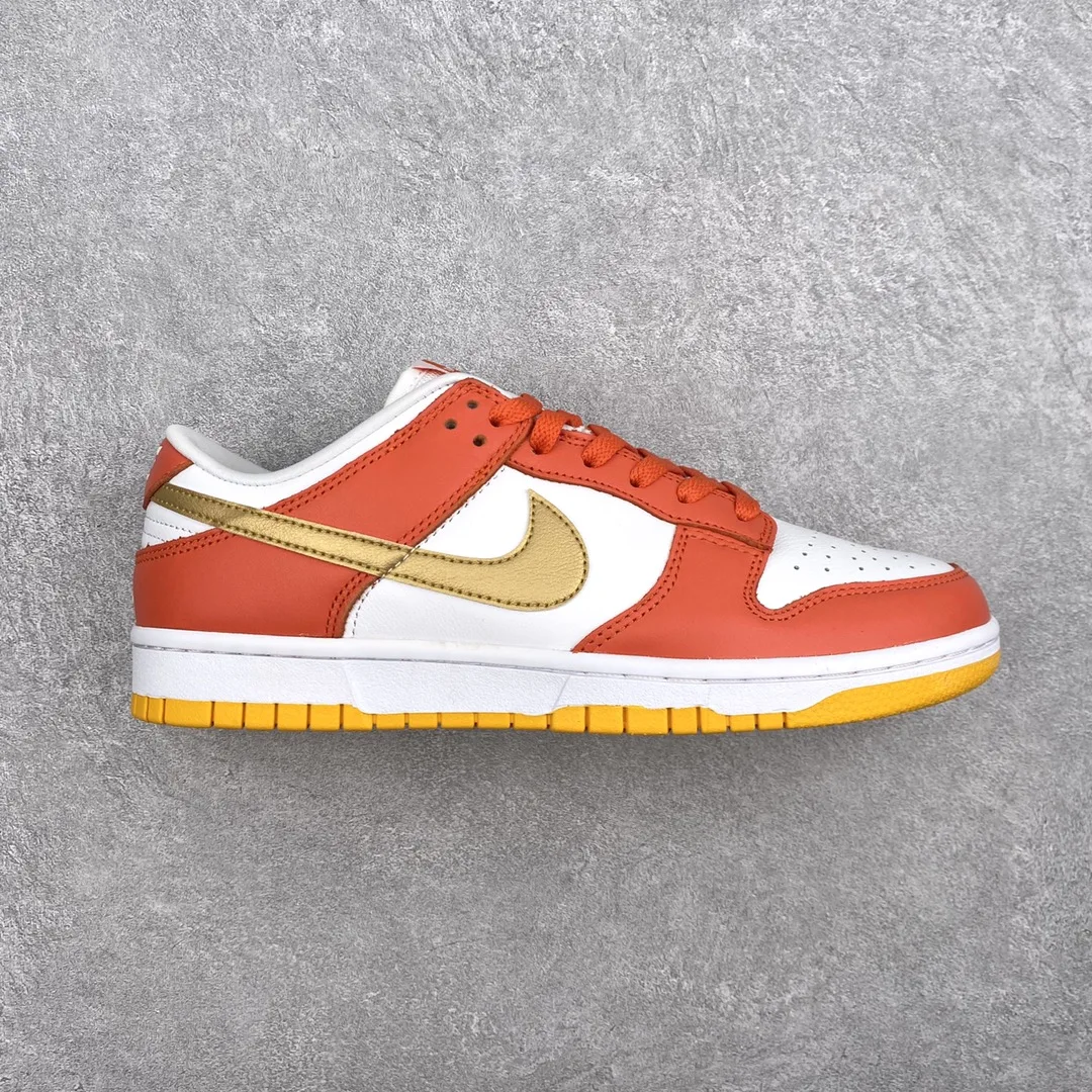 2021 New Color Fashion Women Sports Shoes Golden Orange Nike Dunk Low Sneakers for Men