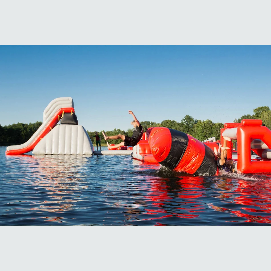 Outdoor adults boot camp giant inflatable floating water park for open water fun entertainment