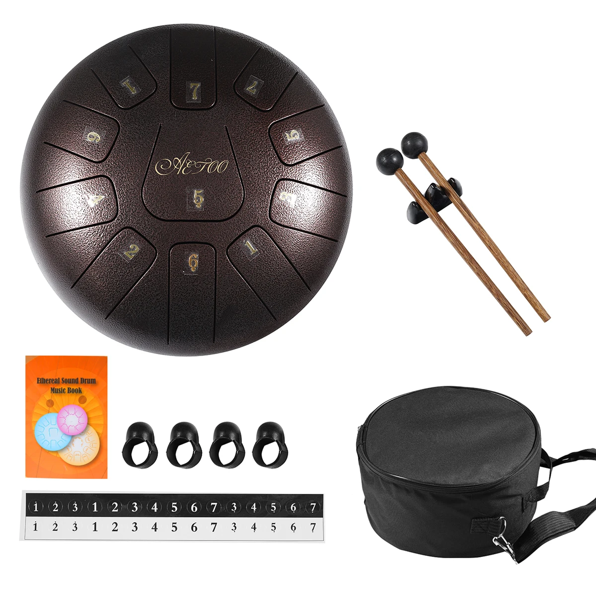 
Tongue drum musical instrument 11 note 10-inch steel tongue drum metal percussion instrument Factory wholesale OEM 