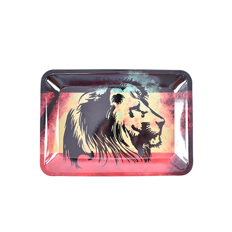 HUKA High Quality Wholesale Custom Logo Metal Smoking Rolling Tray Black Rolling Trays