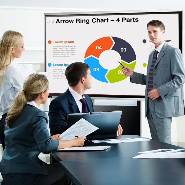 HDFocus OPS Interactive Touch Panel 55 65 75 86 98 Inch Smart Bord Electronic Digital Interactive Board For Teaching