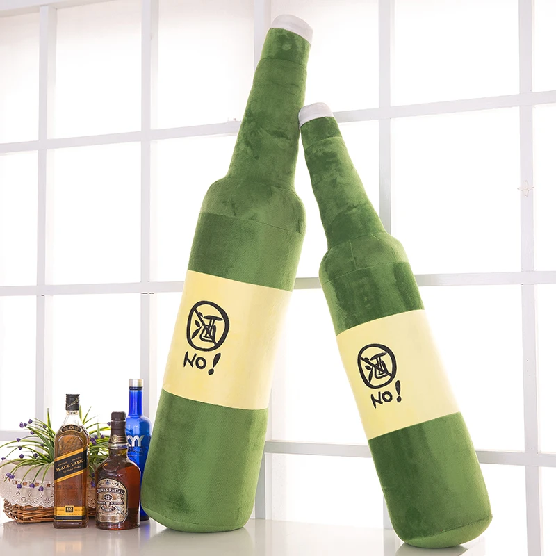 promo gifts product items wine bottles soft pillow drink beer with logo low moq custom manufacturer from photo plush toy