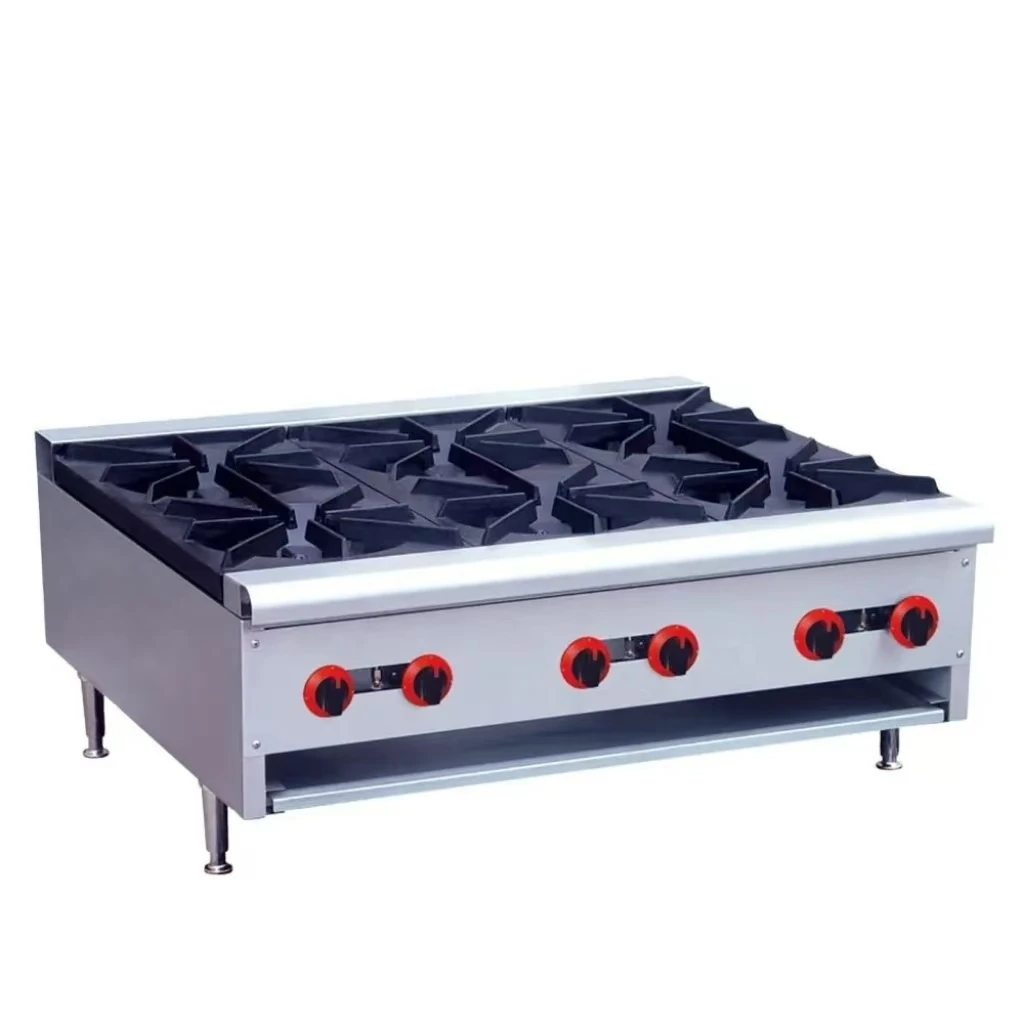 Commercial Cooker Machine LPG Gas Cooking Range Stove Combination Electric Oven Roasting Industrial Stainless Table