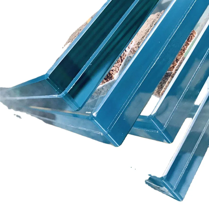 Laminated universal tempered glass sky Blue 6.38mm building bulletproof glass bracket 3880*3880
