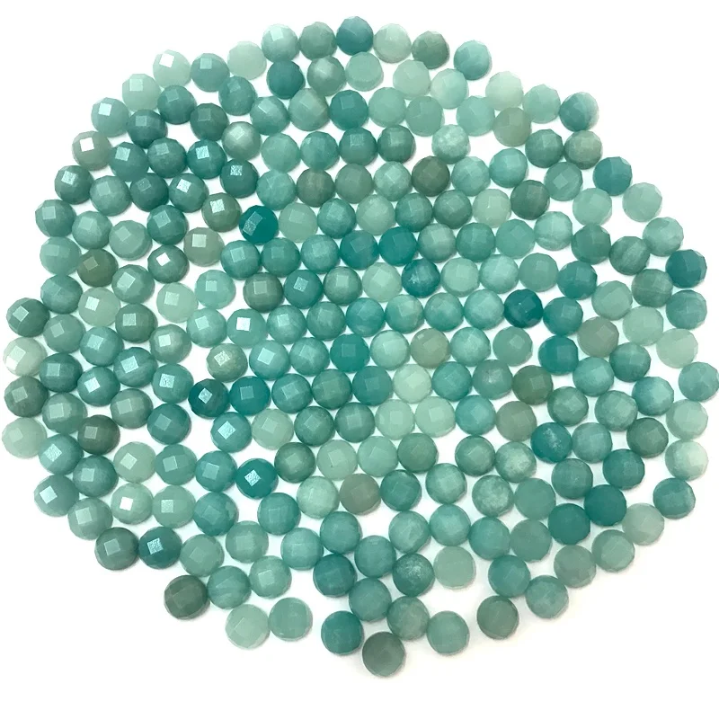 Faceted Cut Amazonite Stones Blue Stone Loose Gemstone Beads