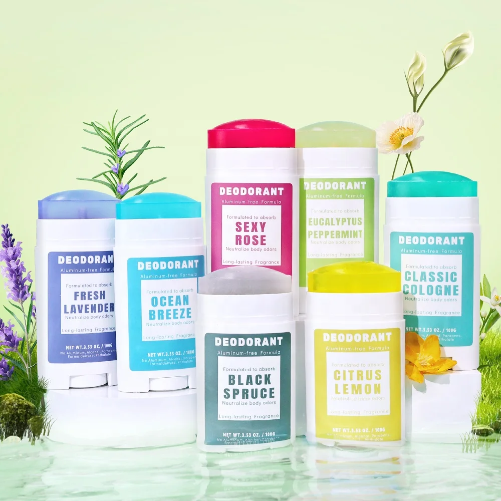Custom Wholesale Female Deodorant Stick Plant Lavender Cologne Underarm Deodorant for Women Men