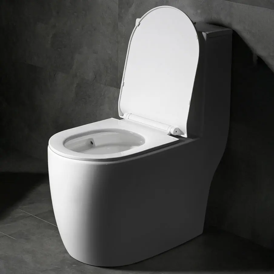 Modern hotel siphonic bathroom wc toilet commode floor mounted closestool siphonic bathroom ceramic one piece toilet