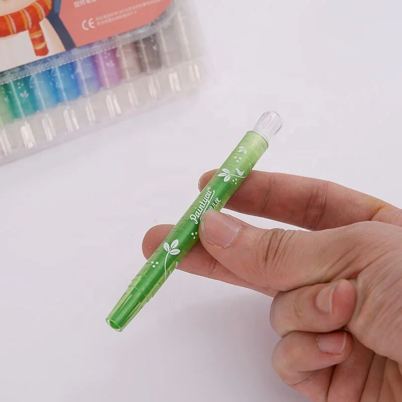 
24 colors long rotatable crayons oil painting stick 