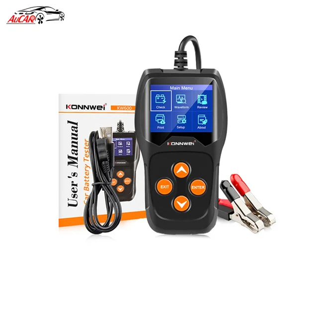 Battery Tools for the Car Quick Cranking Charging Diagnostic Car Battery Tester 12V 100 to 2000CCA 12 Volts For KONNWEI KW600