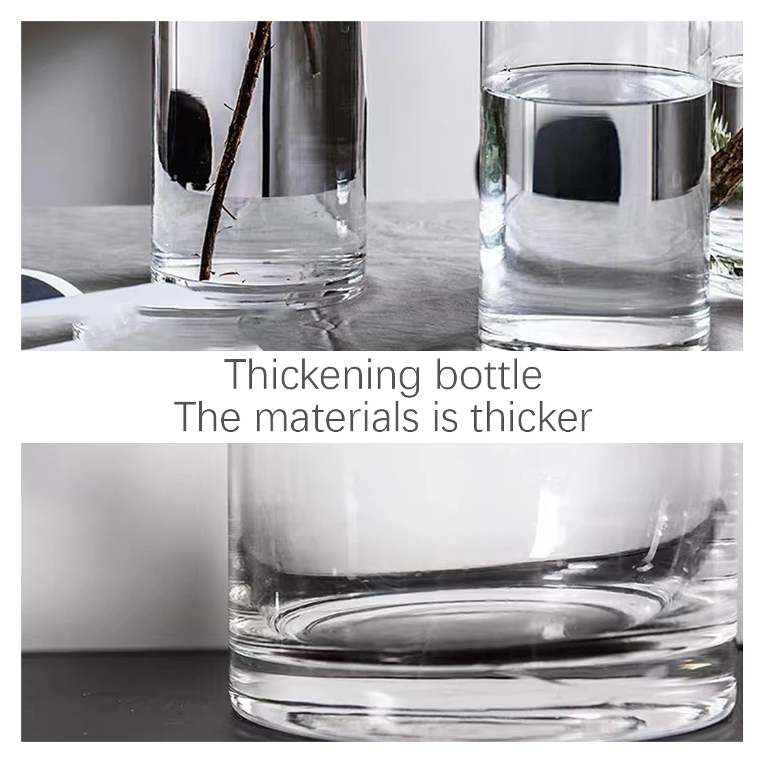 Оптовая продажа, высокое качество, модная цилиндрическая стеклянная ваза для цветов и стеклянный купол