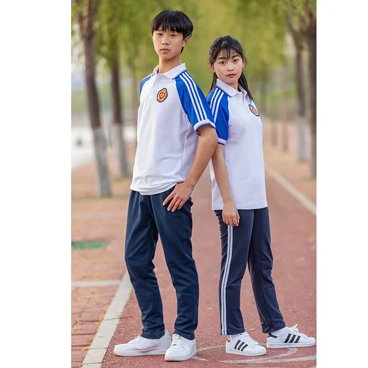 customized high school uniform sports Polo shirts  school uniform set for T shirt  Pants school uniform
