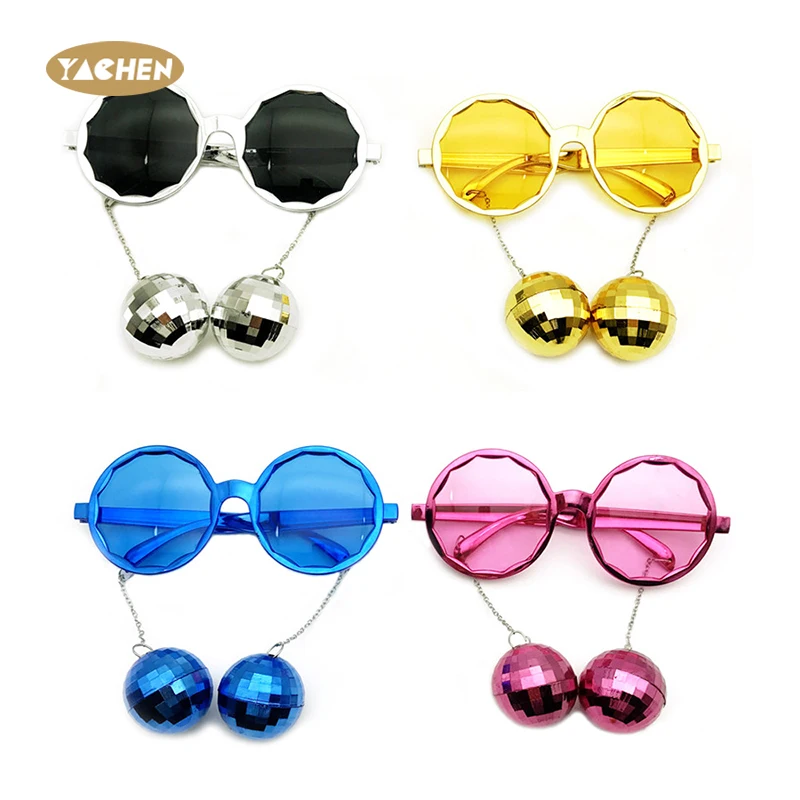 Yachen Shiny Hanging Disco Ball Glasses Retro Music Festival Party Favors Accessories Creative Sunglasses Rock Party Suppliers