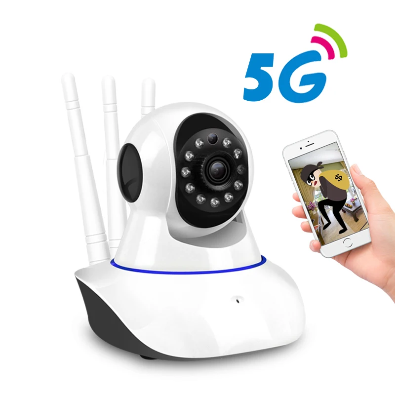 
2.4G 5G dual-band Wifi Security Cameras Home CCTV Camera Surveillance IR Night Vision Baby Monitor 1080P HD Wifi Camera 