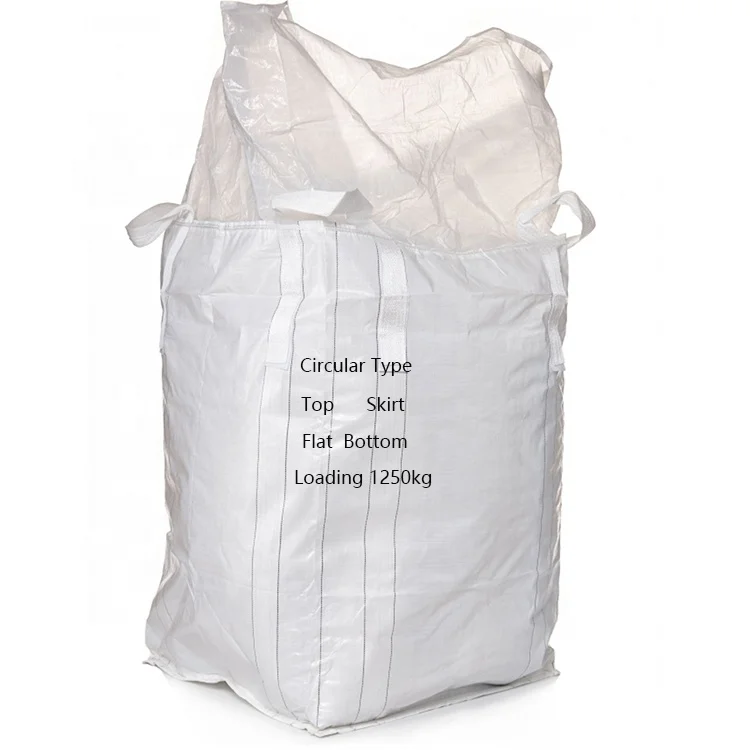 Customized Pp Bulk Bag 1250kg for Coal Jumbo Bag Carbon black Super sacks bag 1 ton dimension cement Container packaging FIBC