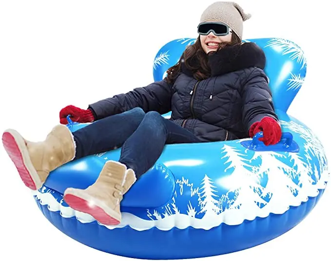 Backrest Blue PVC Snow Tube Winter Outdoor