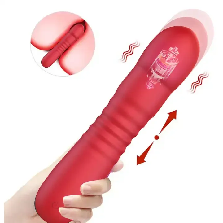 Silicone Telescopic Bullet Vibrator USB Charging Mini Wand Massager Clitoral Stimulator Realistic Dildo Clitoris Massager Toy